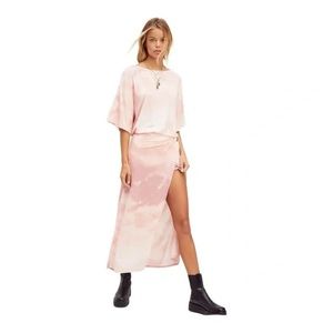 NWT Free People Alyssa Maxi Dress Pink. New W/Tags Soft Pink Summer Wrap Dress